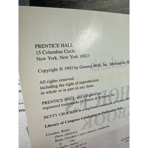 Betty Crocker's New Choices Cookbook: More Than 500 Great-Tasting Easy Re - GOOD - Picture 4 of 4